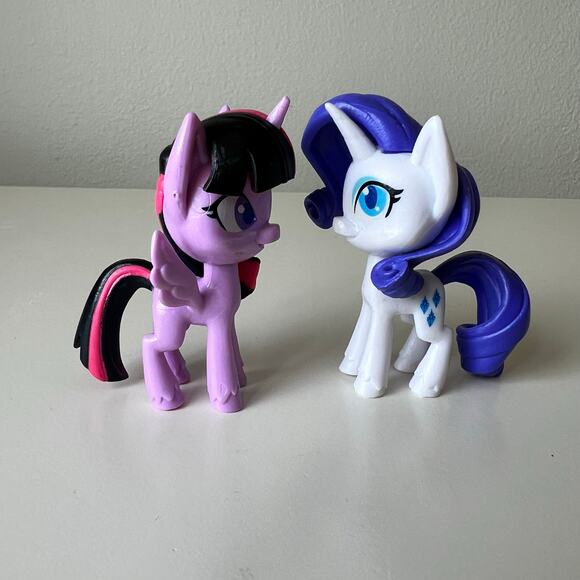 My Little Pony MLP Twilight Sparkle and Rarity Figure Lot Cake Topper - Picture 4 of 7